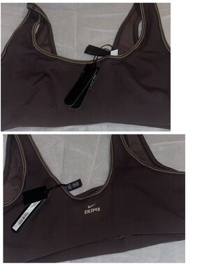 Nike x Skims Brown Seamless Macro Sports Bra 2X